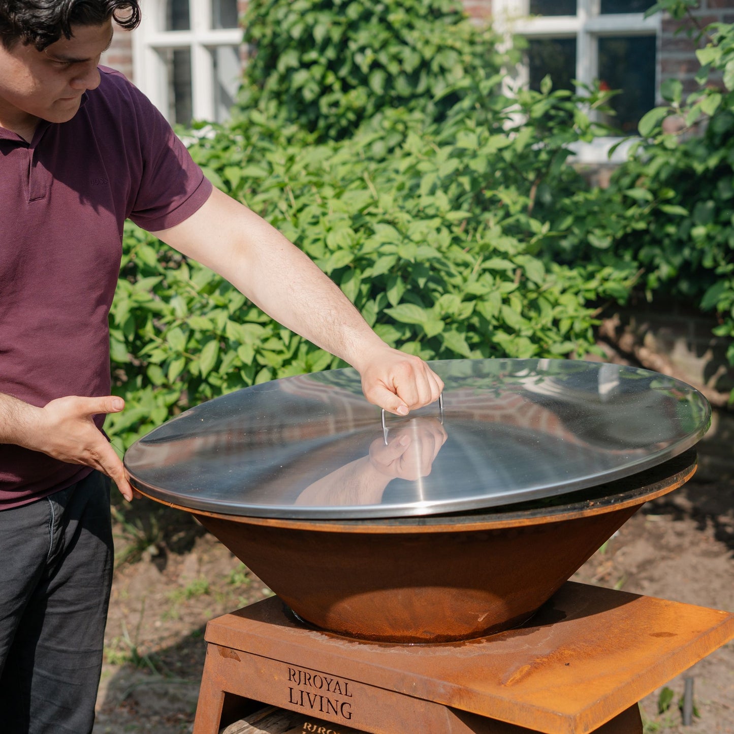 Piastra di copertura per plancha in acciaio inox 304 per barbecue