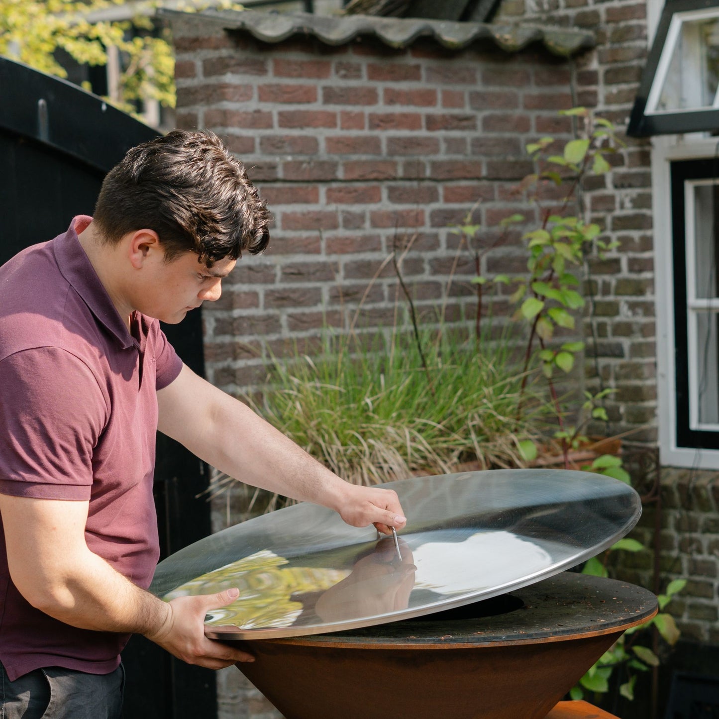 Piastra di copertura per plancha in acciaio inox 304 per barbecue