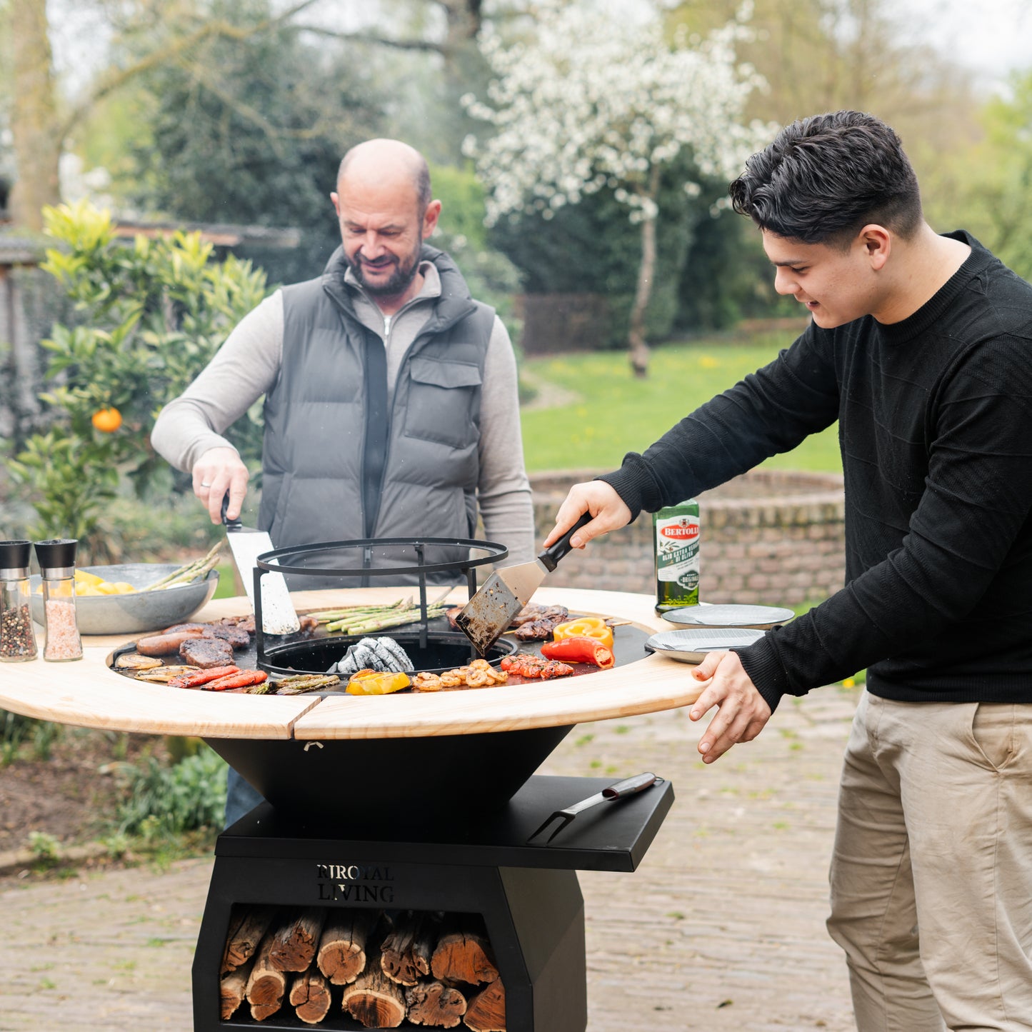 Cornice in legno per barbecue Plancha Mesa