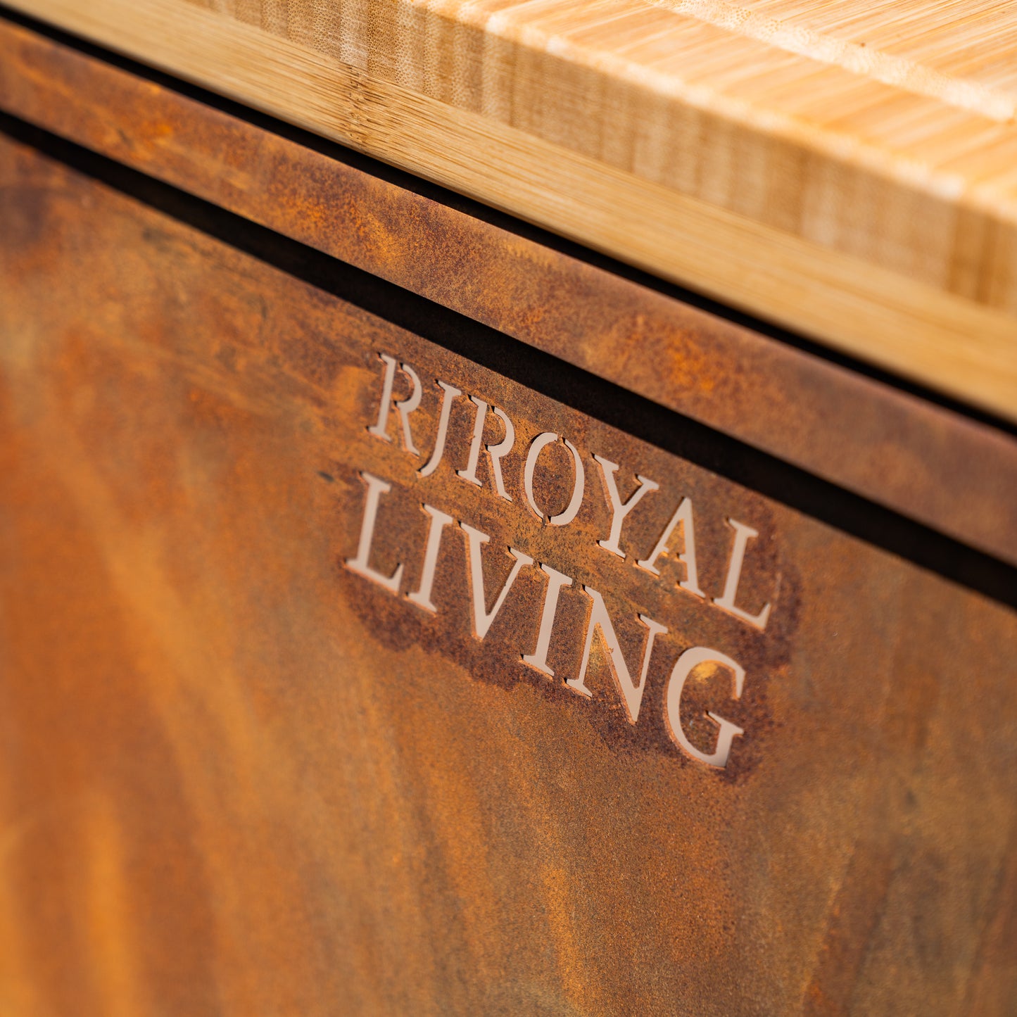 Tavolo da barbecue Plancha - Tavolo da barbecue in acciaio Corten - Senza tagliere