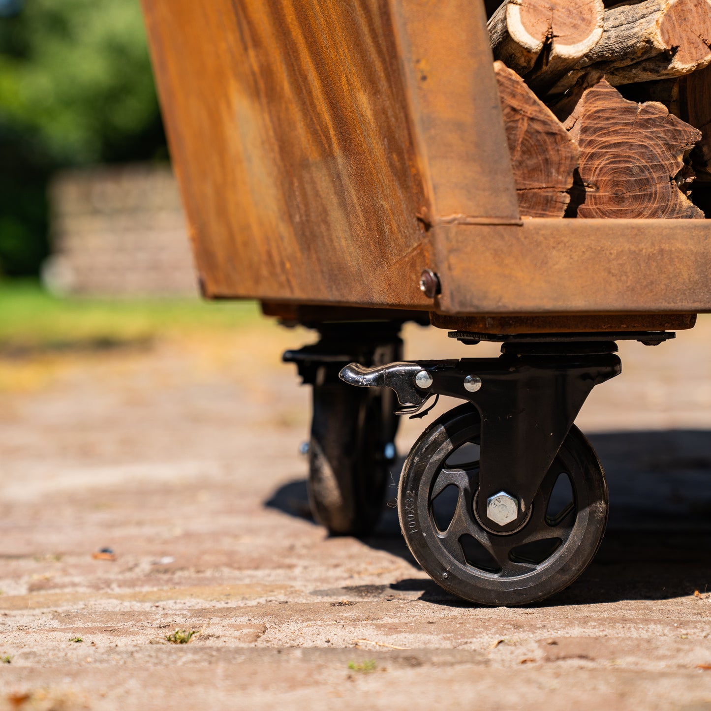 Tavolo da barbecue Plancha - Tavolo da barbecue in acciaio Corten - Senza tagliere