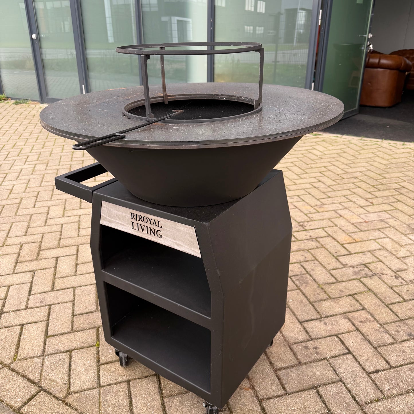 BBQ Plancha Grill Maestro Smokeless XXL Ø80cm Blackline - Rookloze Plancha