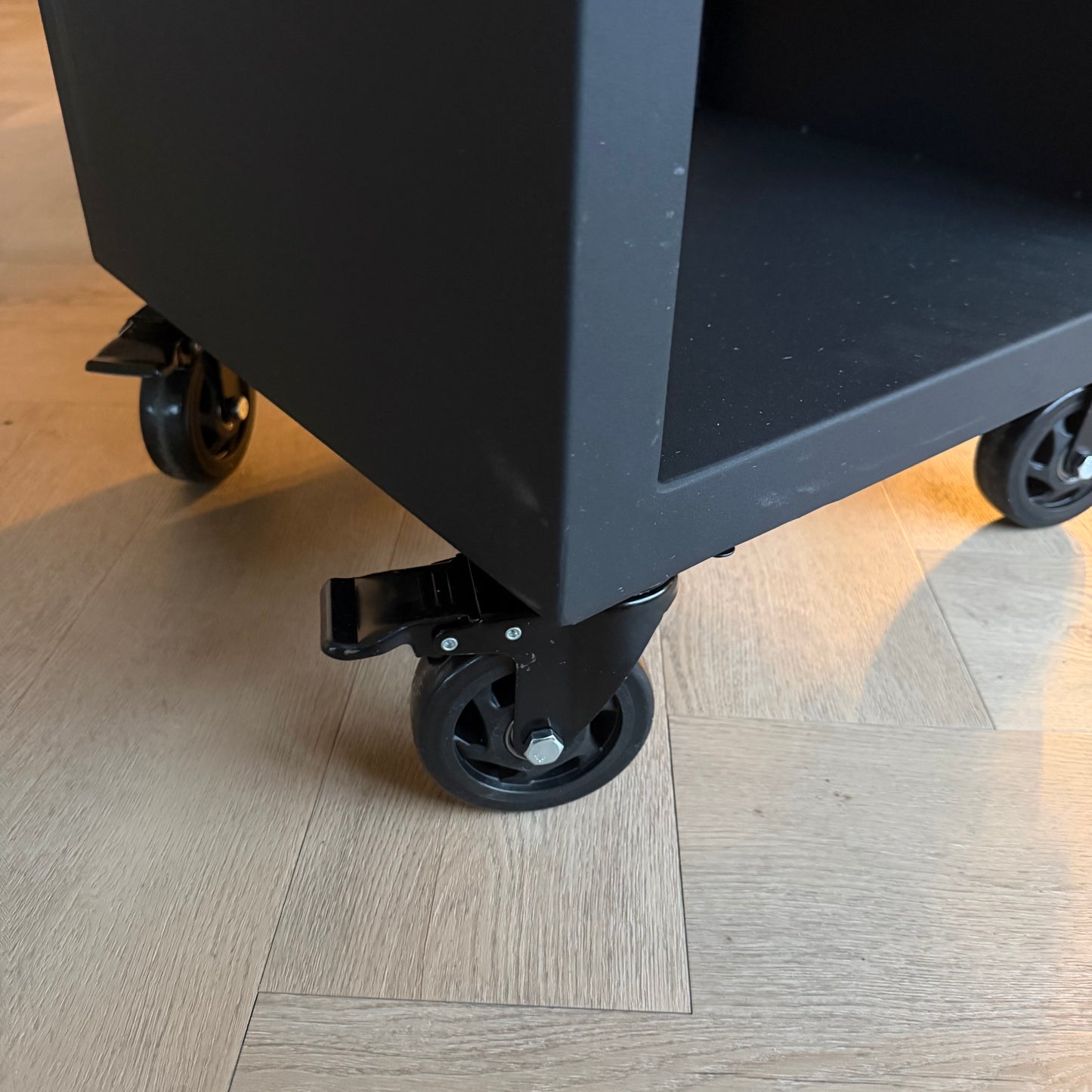 BBQ Plancha Grill Maestro XXXL Ø100cm Acciaio Corten - Con ruote grandi e contenitore per la legna