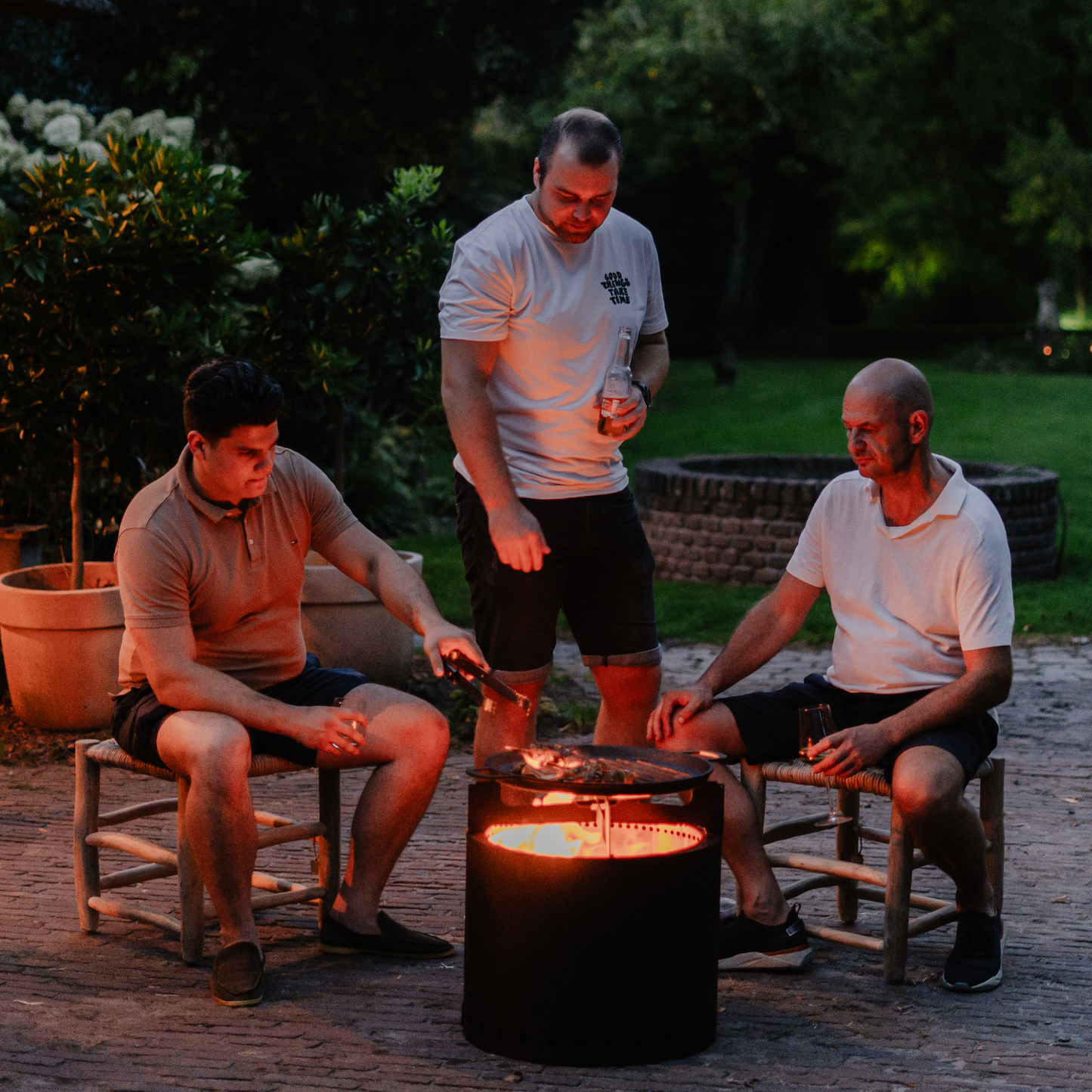 Cesto per il fuoco e barbecue senza fumo Fuego Lujo Blackline 49Ø