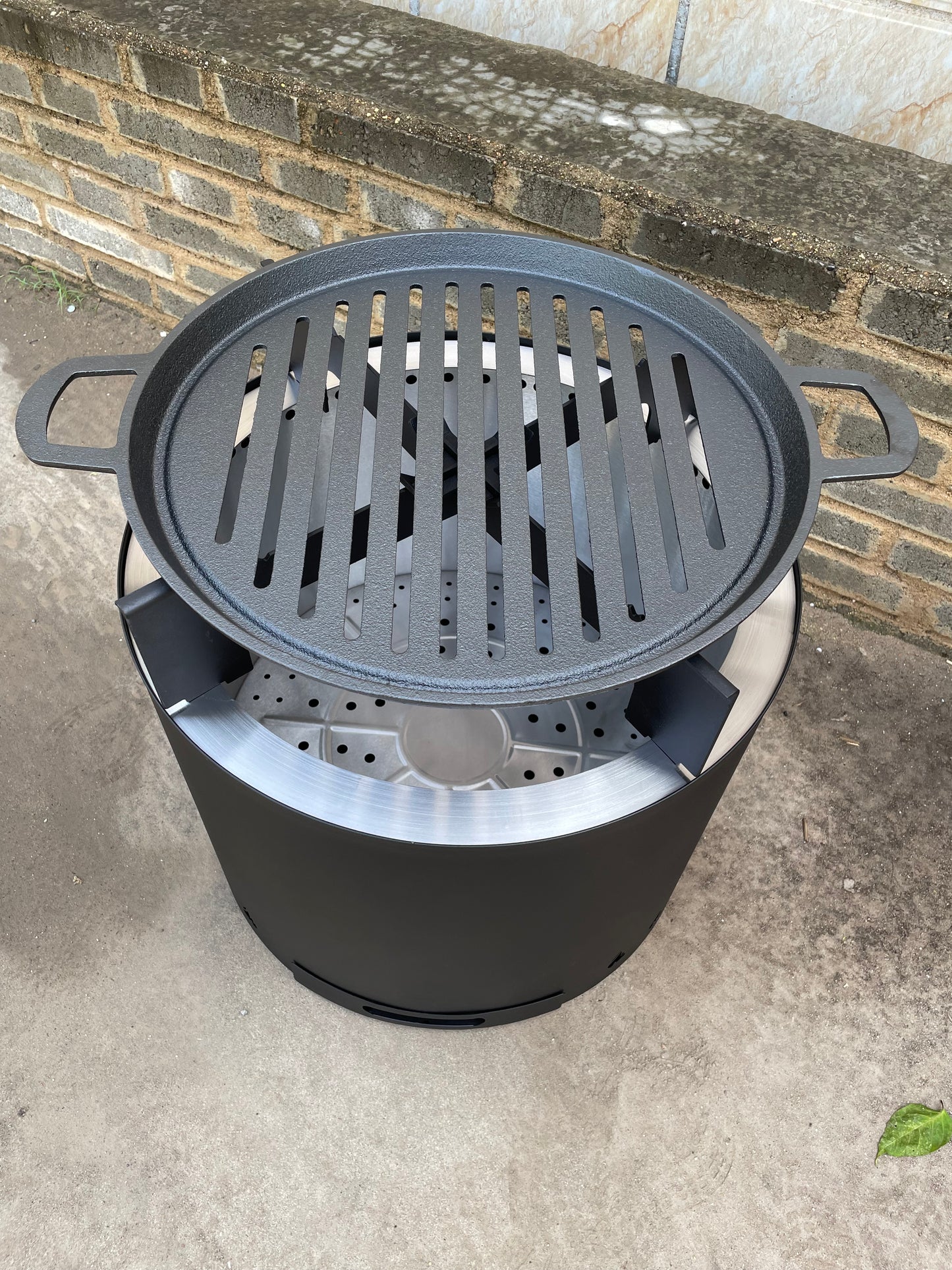 Cesto per il fuoco e barbecue senza fumo Fuego Lujo Blackline 49Ø