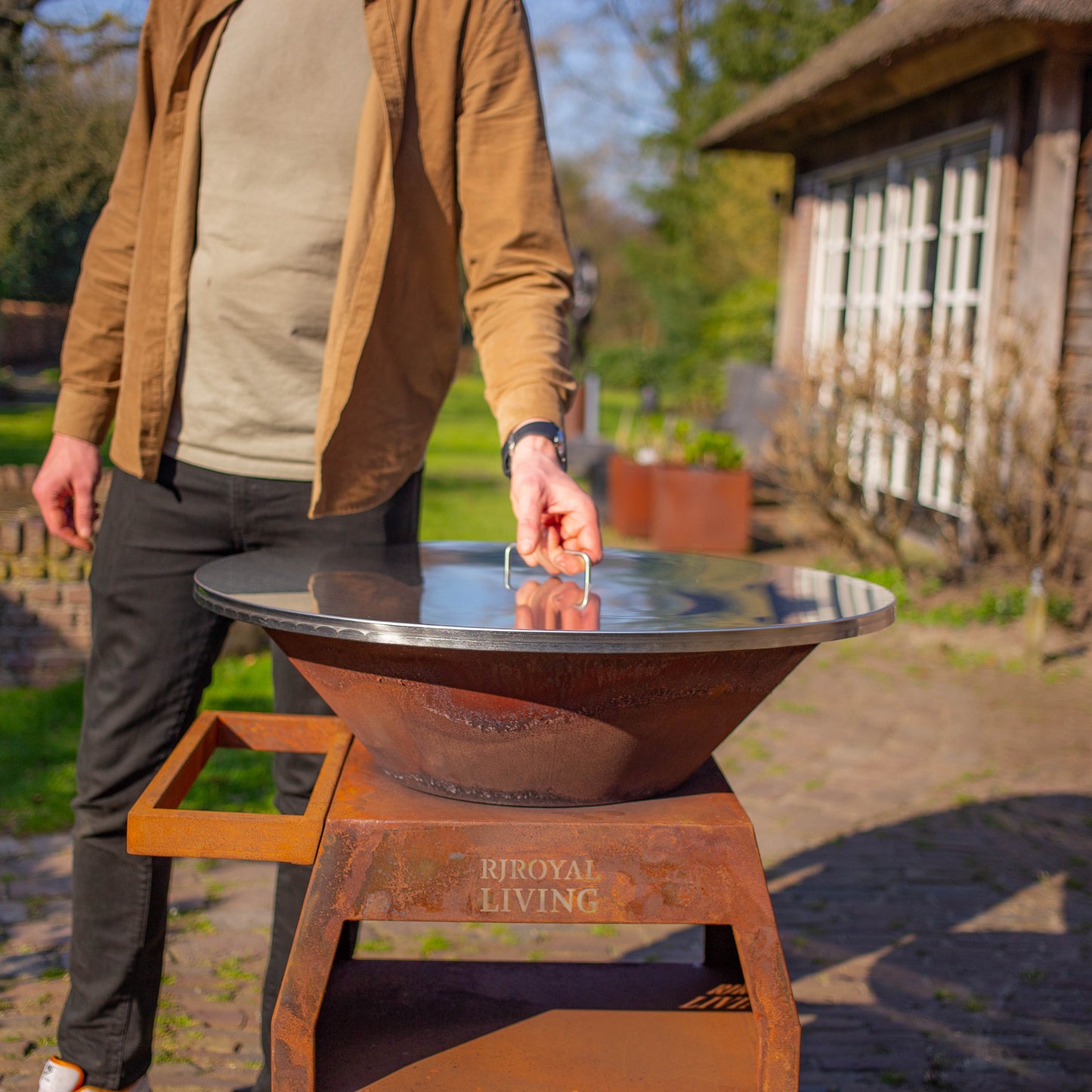 Piastra di copertura per plancha in acciaio inox 304 per barbecue