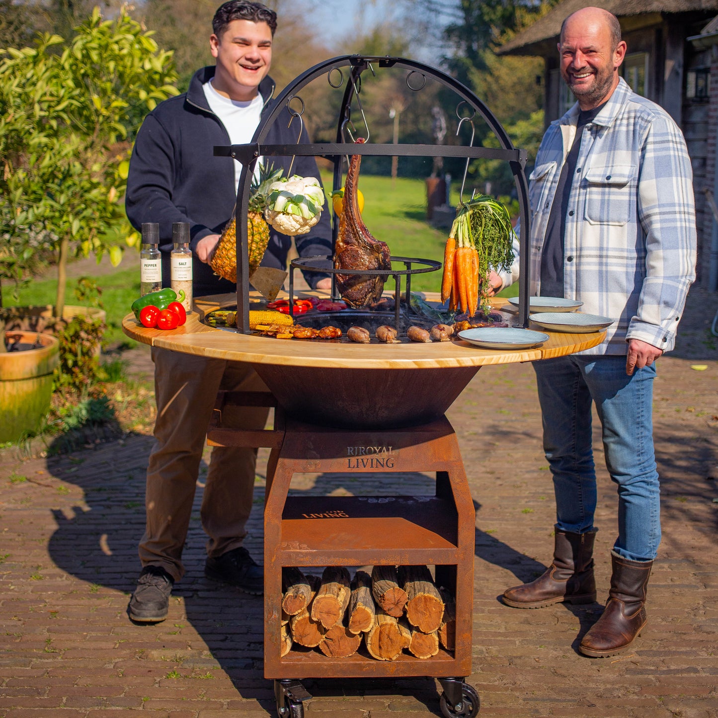 Griglia per barbecue Plancha Cage 80 cm Ø