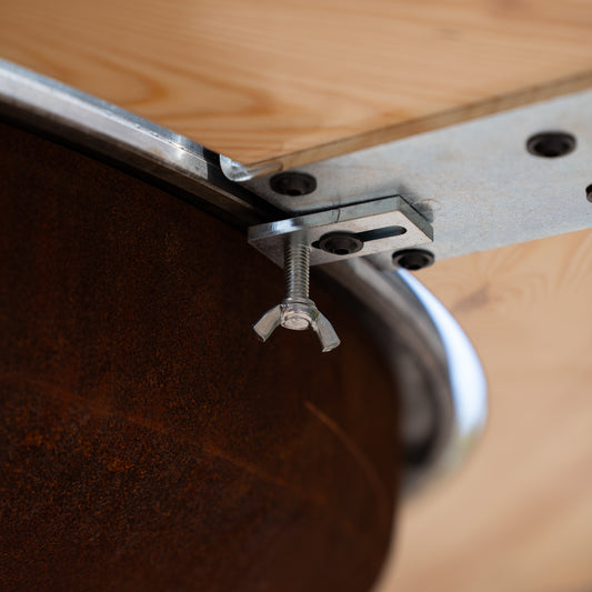 Cornice in legno per barbecue Plancha Mesa 