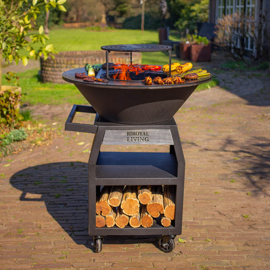 BBQ Plancha Grill Maestro Smokeless XXL Ø80cm Blackline - Plancha Senza Fumo