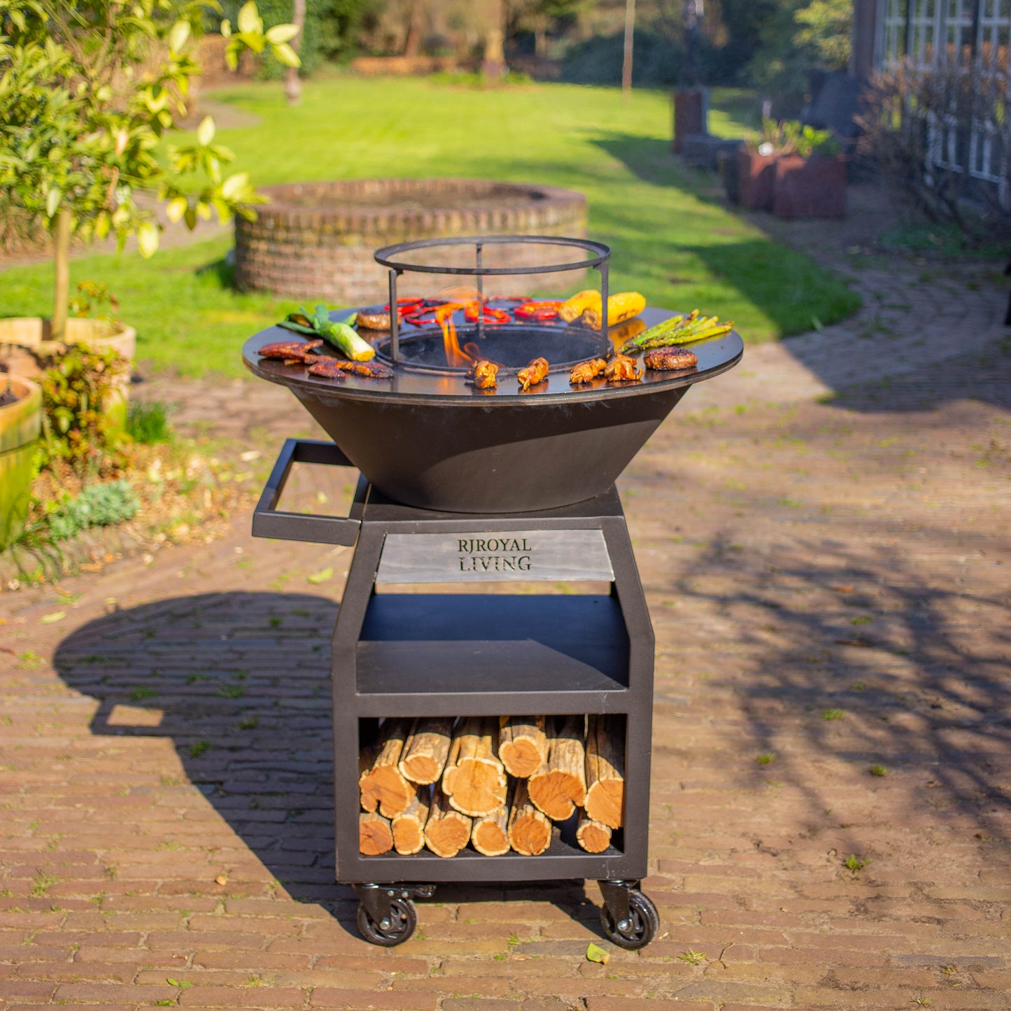 BBQ Plancha Grill Maestro Smokeless XXL Ø80cm Blackline - Plancha Senza Fumo