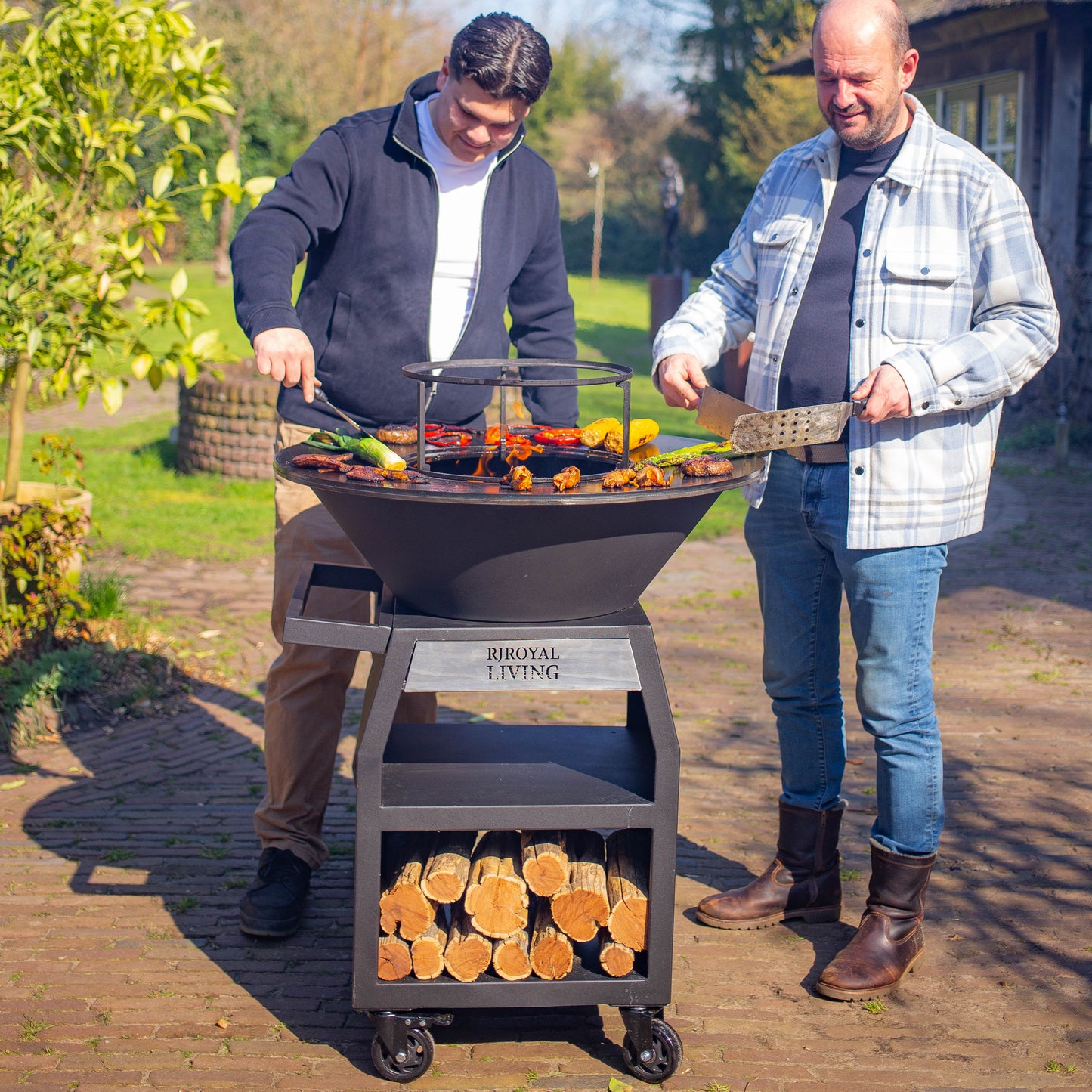 BBQ Plancha Grill Maestro Smokeless XXL Ø80cm Blackline - Plancha Senza Fumo