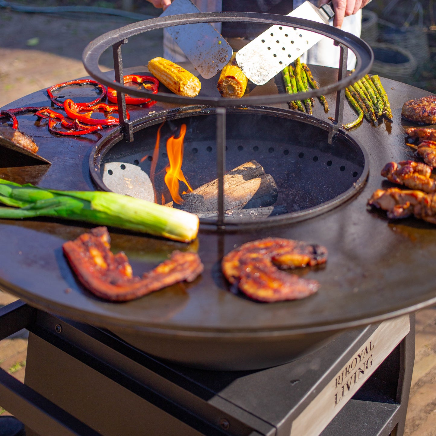 BBQ Plancha Grill Maestro Smokeless XXL Ø80cm Blackline - Plancha Senza Fumo