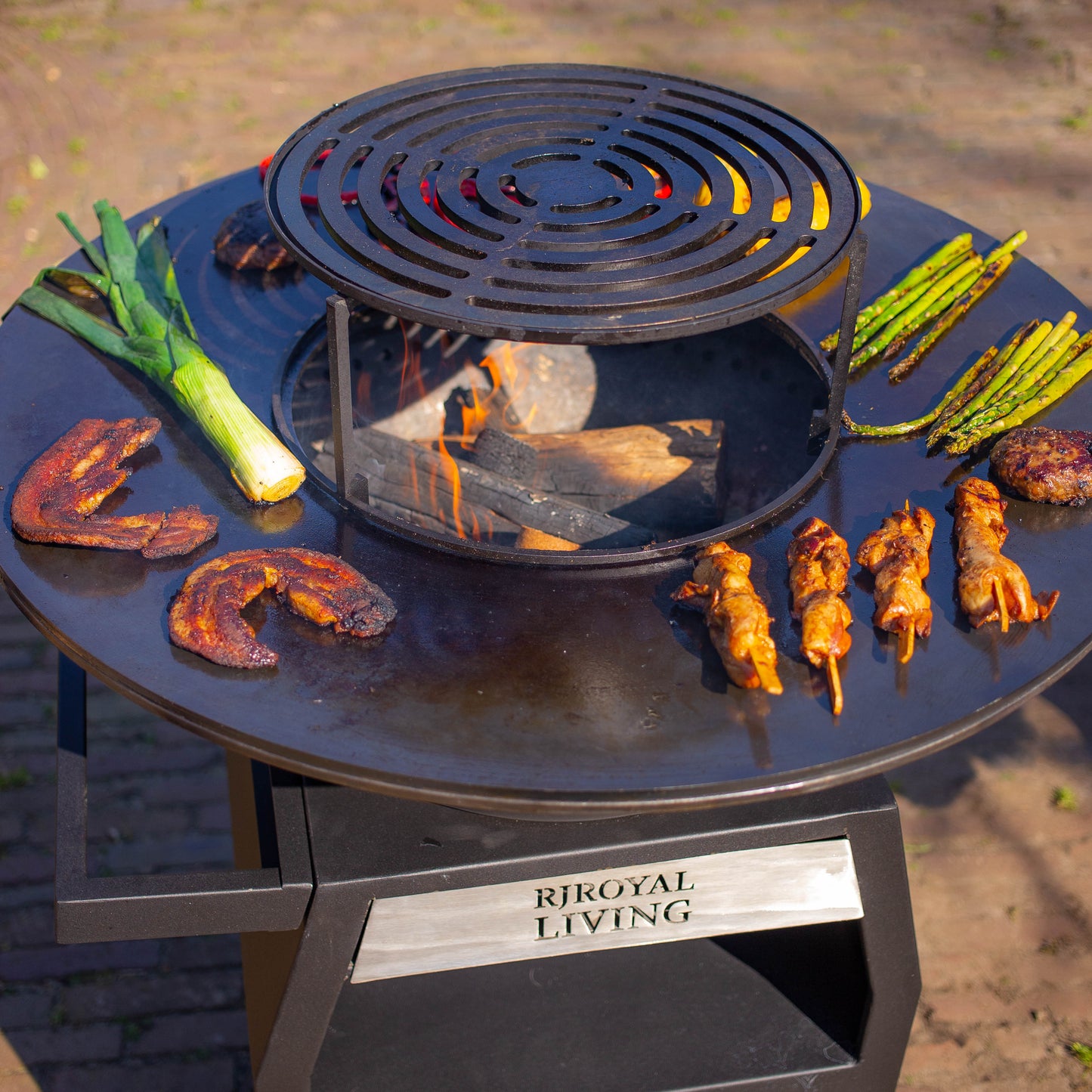 BBQ Plancha Grill Maestro Smokeless XXL Ø80cm Blackline - Plancha Senza Fumo