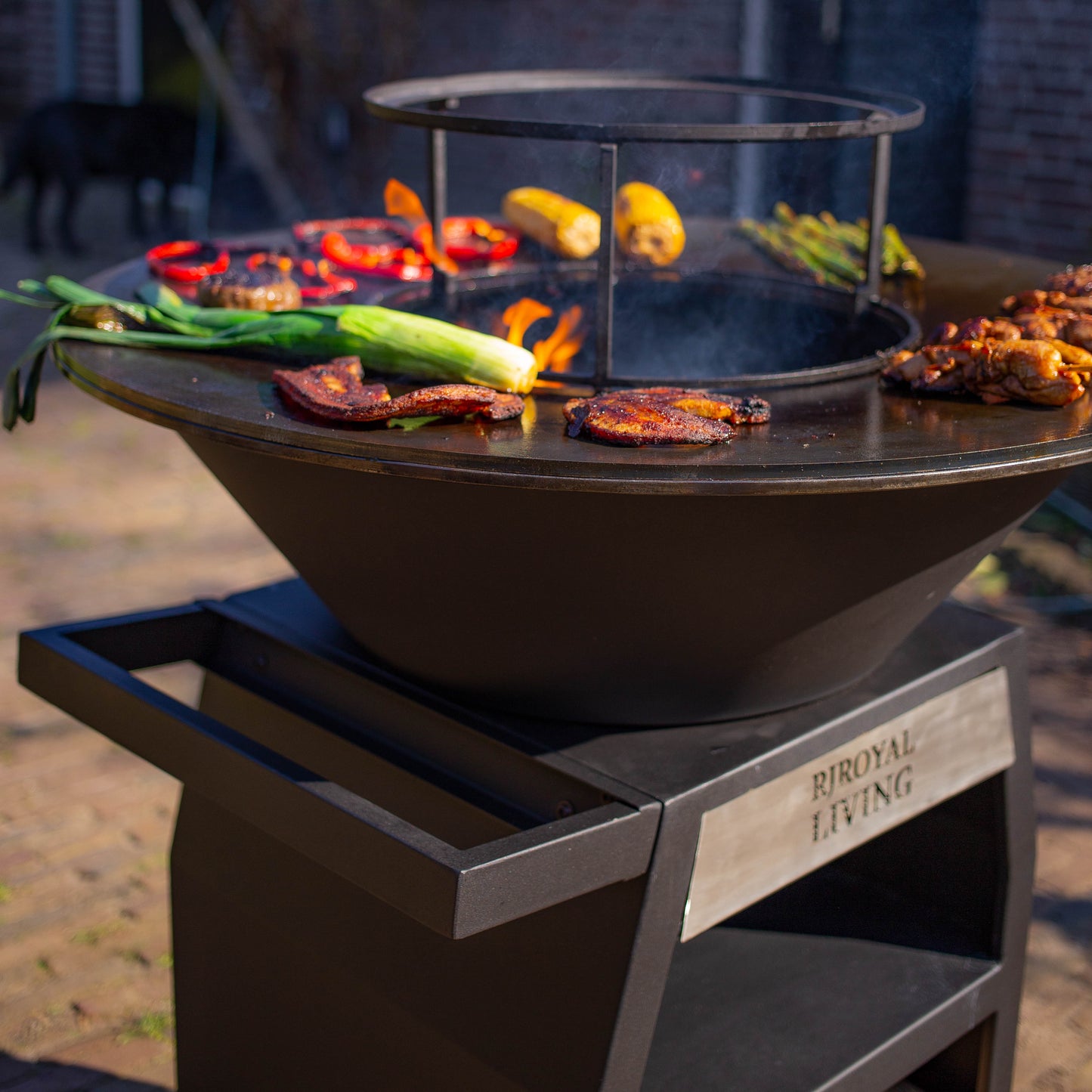 BBQ Plancha Grill Maestro Smokeless XXL Ø80cm Blackline - Plancha Senza Fumo