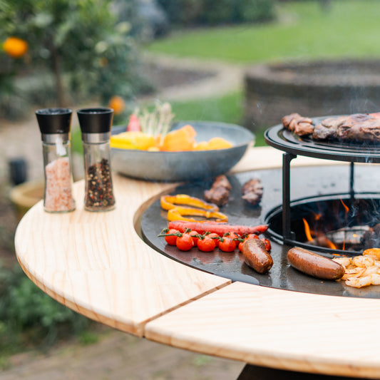 Cornice in legno per barbecue Plancha Mesa 