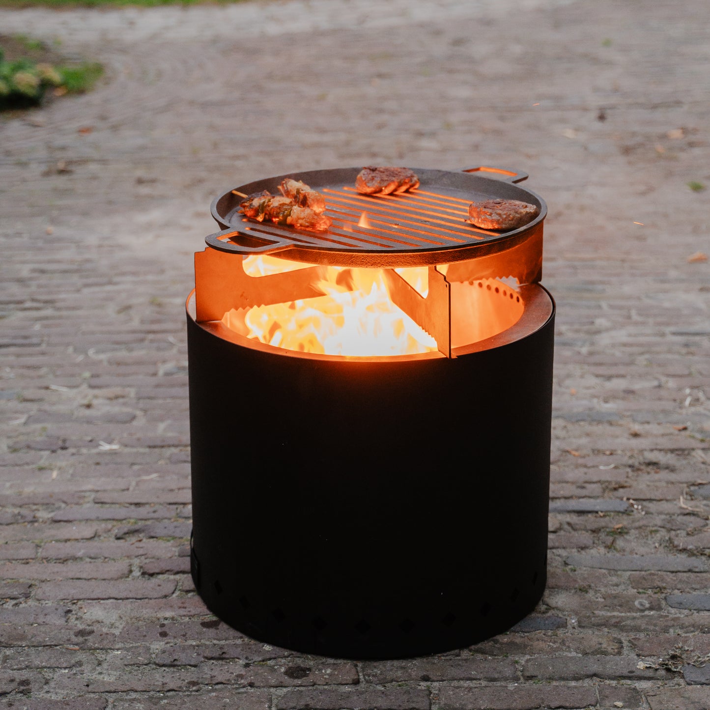 Cesto per il fuoco e barbecue senza fumo Fuego Lujo Blackline 49Ø