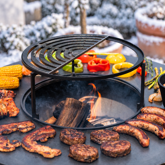 RJRoyal Living half grillrooster 36,5 bij 18 cm boven het vuur in een wintertuin